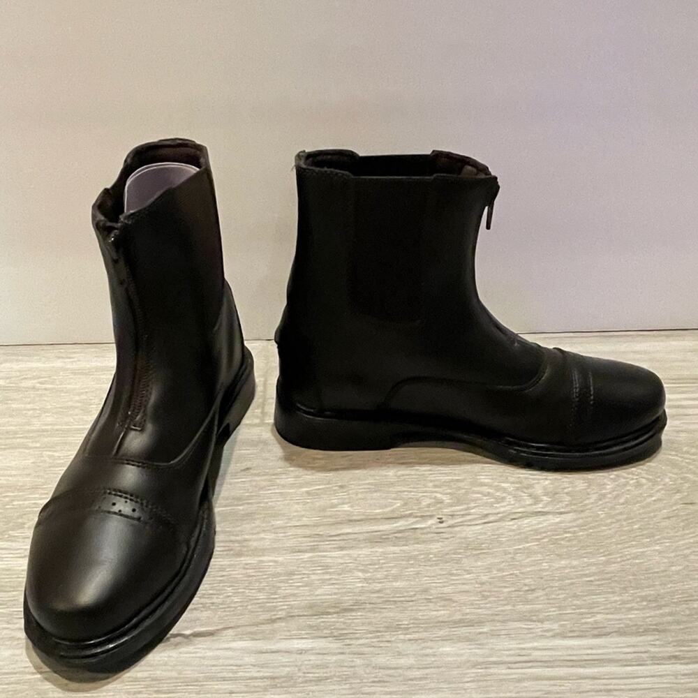 TuffRider Ladies Starter Front Zip Paddock Boots in Mocha - size 7